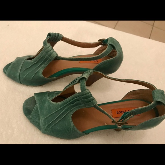 Miz Mooz- Whitley Heel in Aqua Green Size 6.0 - Picture 4 of 7